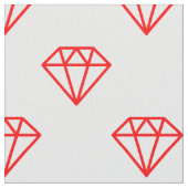 Diamond - Rot auf Weiß Stoff (Nahaufnahme)