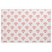 Diamond - Rot auf Weiß Stoff (Fat Quarter (45,7 x 55,9 cm))