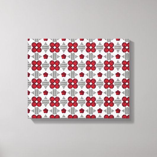 Diamond Ruby Gemstone Art, Red Leinwanddruck (Vorderseite)