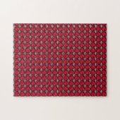 Diamond Ruby Gemstone Art, Red Puzzle (Horizontal)