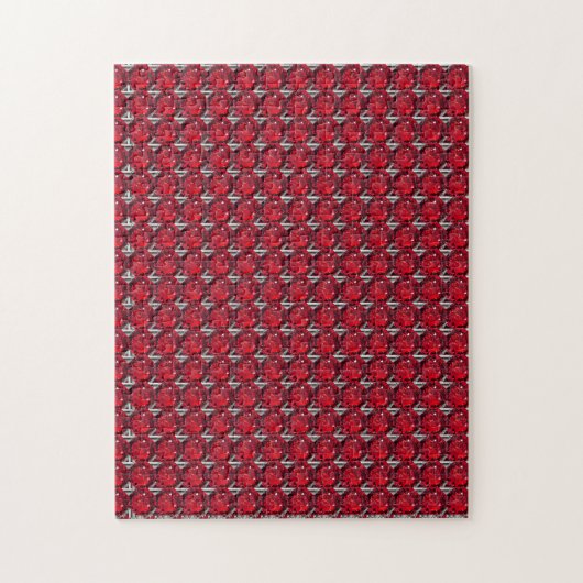 Diamond Ruby Gemstone Art, Red Puzzle (Vertikal)