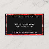 Diamond Ruby Luxury Red Elegant Visitenkarte (Rückseite)