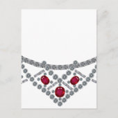Diamond Ruby Necklace der 50er Jahre Postkarte (Vorderseite)
