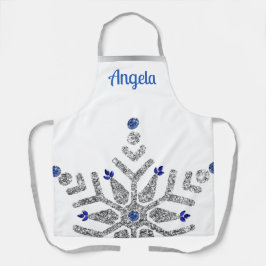 Diamond & Saphire Snowflake Winter Schürze
