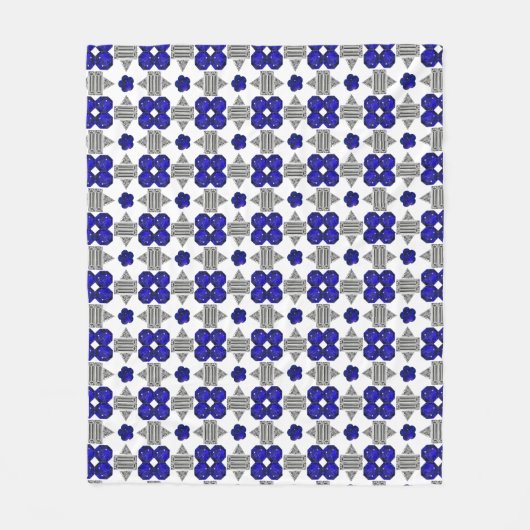 Diamond Sapphire Gemstone Art, blau Fleecedecke (Vorderseite)