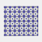 Diamond Sapphire Gemstone Art, blau Fleecedecke (Vorderseite (Horizontal))