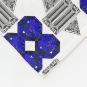 Diamond Sapphire Gemstone Art, blau Fleecedecke (Ecke)