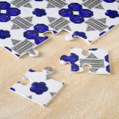 Diamond Sapphire Gemstone Art, blau Puzzle (Seite)