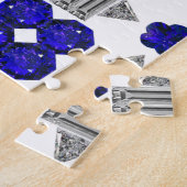 Diamond Sapphire Gemstone Art, blau Puzzle (Seite)