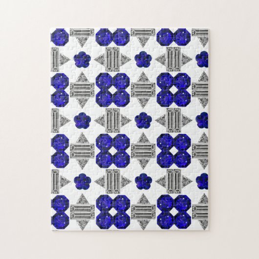 Diamond Sapphire Gemstone Art, blau Puzzle (Vertikal)