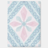 diamond shaped blue pattern magnet (Vorderseite)