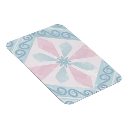 diamond shaped blue pattern magnet (Rechte Seite)