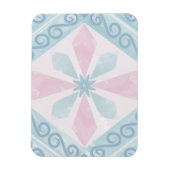 diamond shaped blue pattern magnet (Vertikal)