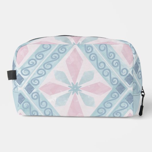 diamond shaped blue pattern waschbeutel (Vorderseite)