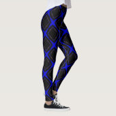 Diamond-shaped Pattern, Blue and Black, Leggings (Rechts)