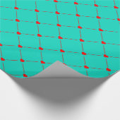 Diamond Shaped Red Heart & Line Art Geschenkpapier (Ecke)