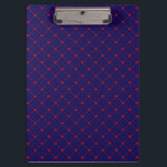 Diamond Shaped Red Heart & Line Art Klemmbrett<br><div class="desc">This design features bright red hearts almost connected by diagonal red lines making a diamond shape, or a square rotated 45 degrees. A simple pattern and theme that doesn't scream romance from the highest mountain, perfectly acceptable as a gift to friends and family as well as in the workplace. Feel...</div>
