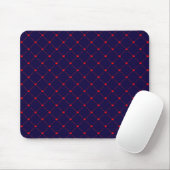 Diamond Shaped Red Heart & Line Art Mousepad (Mit Mouse)