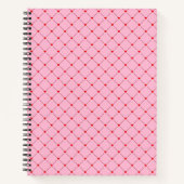 Diamond Shaped Red Heart & Line Art Notizblock (Vorderseite)