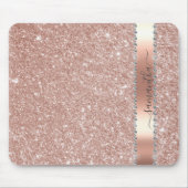 Diamond Silver Glitzer Name Monogram Mouse Pad Mousepad (Vorne)