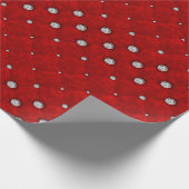 Diamond Silver Red Holidays Winter Velvet Elegant Geschenkpapier (Ecke)