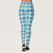 Diamond Sky Blue Pattern Leggings (Rückseite)