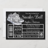 Diamond Sneaker Ball Geburtstagsparty Einladung (Vorderseite)