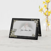 Diamond Snow Flake & Heart Winter Photo Karte (Gelbe Blume)