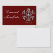Diamond Snowflake Business Card Visitenkarte (Vorne/Hinten)