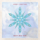 Diamond Snowflake Glasuntersetzer (Vorderseite)