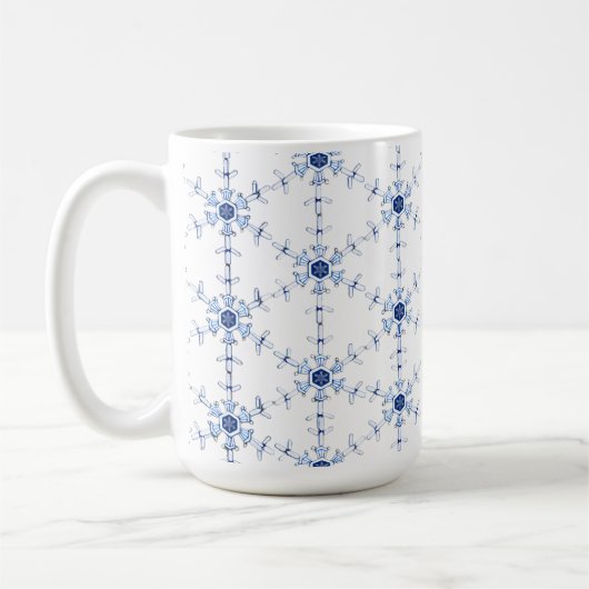 Diamond Snowflake Pattern Kaffeetasse (Links)