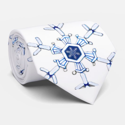 Diamond Snowflake Pattern Krawatte (Gerollt)