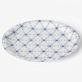 Diamond Snowflake Pattern Pappteller (Schrägansicht)