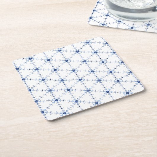 Diamond Snowflake Pattern Rechteckiger Pappuntersetzer (angewinkelt)