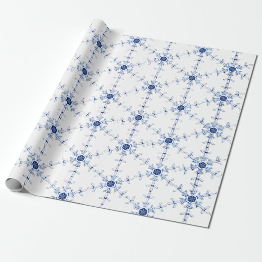 Diamond Snowflake Pattern Wrapping Paper Geschenkpapier (Ungerollt)