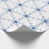 Diamond Snowflake Pattern Wrapping Paper Geschenkpapier (Ecke)