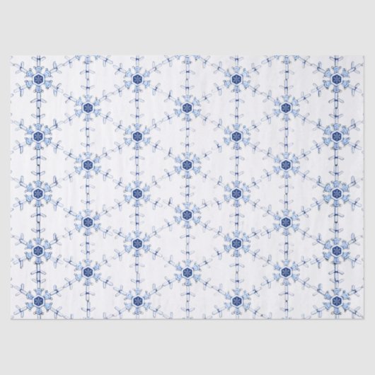Diamond Snowflake Pattern Wrapping Paper Seidenpapier (Vorderseite)