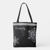 Diamond Snowflake Wedding Bridesmaid Tasche (Rückseite)