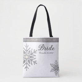 Diamond Snowflake Winter Wedding Bride Tasche