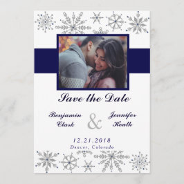 Diamond Snowflakes Save the Date