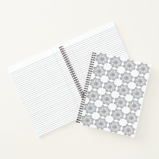 Diamond Snowflakes SpiralNotebook Notizblock (Innenseite)