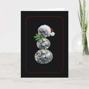 Diamond Snowman Weihnachtskarte Feiertagskarte