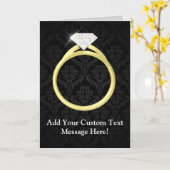 Diamond Solitaire Ring Karte (Gelbe Blume)