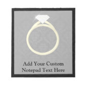 Diamond Solitaire Ring Notizblock (Vorderseite)
