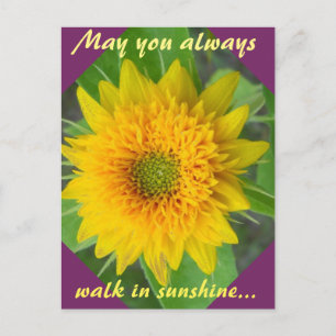 Diamond Sonnenblume mit inspirierend Postkarte