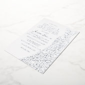 Diamond Sparkle Dress Wedding Brautparty Silver Folieneinladung (Gedreht)