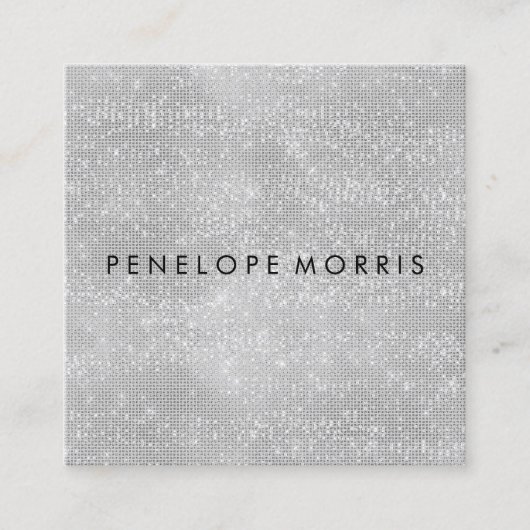 Diamond Sparkle Glitzer Beauty Stylist Quadratische Visitenkarte (Vorderseite)