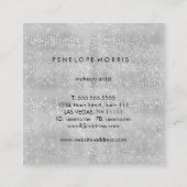 Diamond Sparkle Glitzer Beauty Stylist Quadratische Visitenkarte (Rückseite)