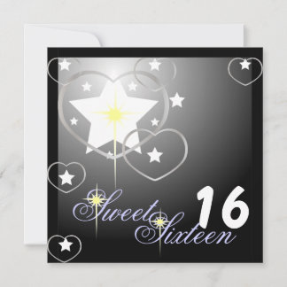 Diamond Star 16 . Geburtstag-Cust. Einladung
