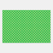 Diamond Star auf Grün, Rot und Weiß Geschenkpapier Set (Vorderseite 3)